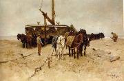 Anton mauve Bomschuit op het strand oil painting